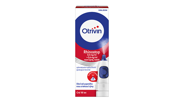 Otrivin Rhinostop 0,5 mg/ml + 0,6 mg/ml nosní sprej, roztok obal